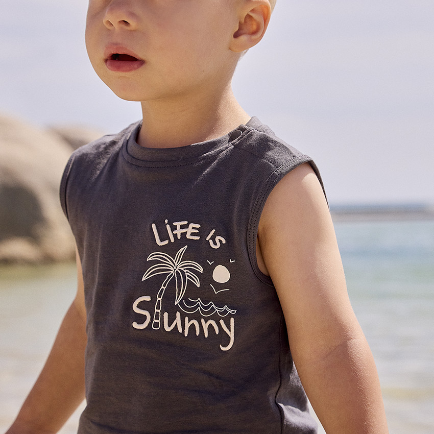 Conjunto de 2 piezas con bermuda estampada para bebé niño 