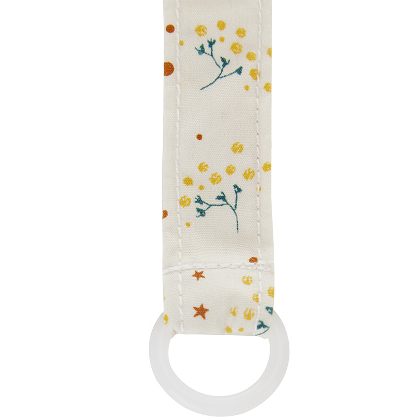 Sujetachupetes de madera con clip Flores 