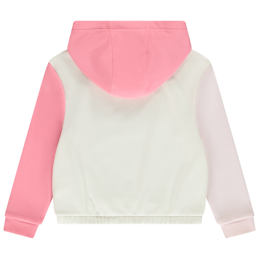 Sudadera de felpa efecto color block con estampado de corazón para niña  Additional Sudadera de felpa efecto color block con estampado de corazón para niña