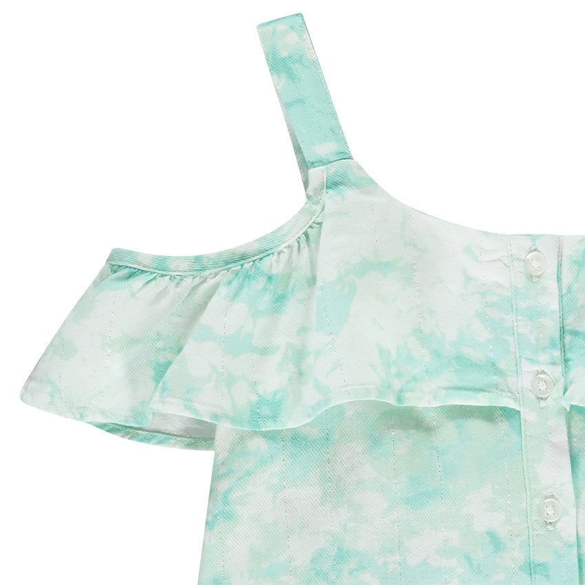 Chemise manches courtes épaules dénudées pour fille 