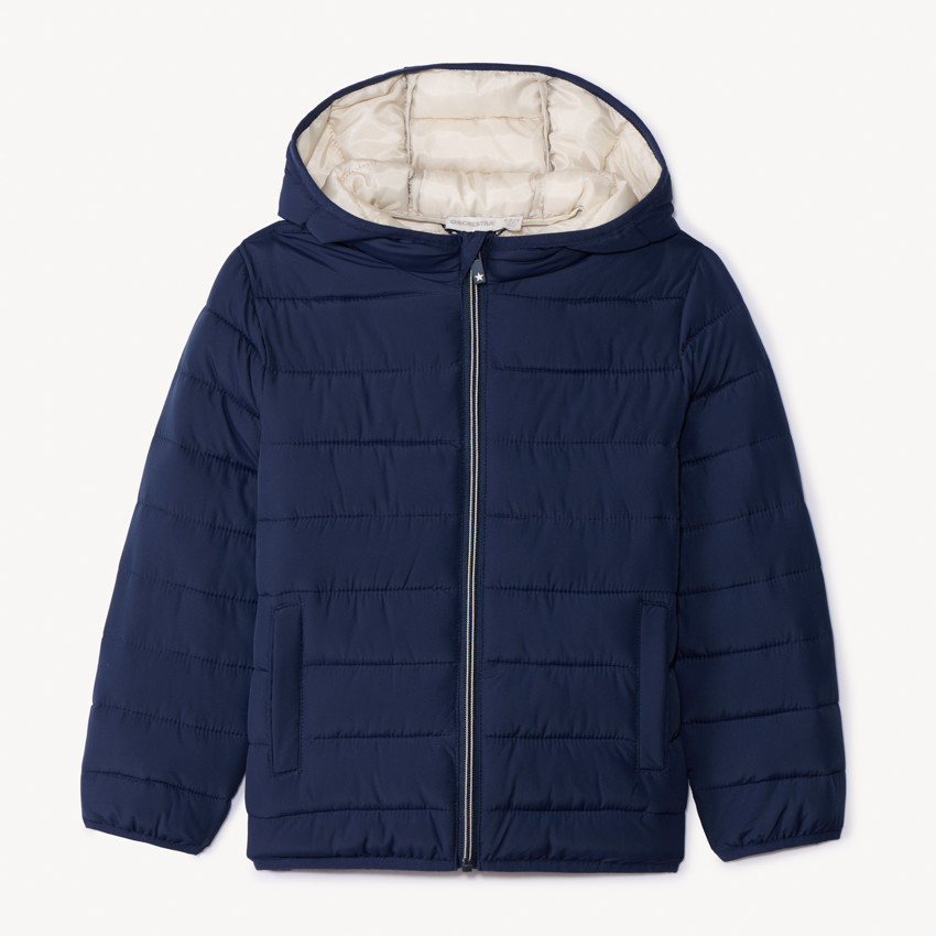 Chaqueta ligera acolchada con capucha para niño 