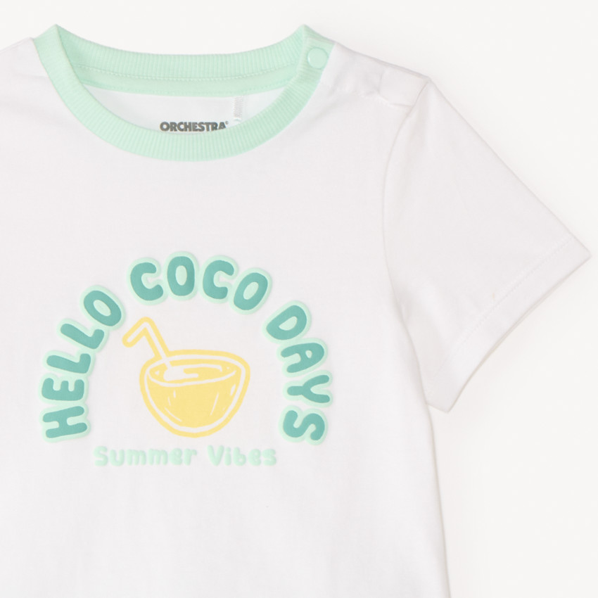 Conjunto corto de 2 piezas camiseta + pantalones cortos de fantasia para bebé niño 