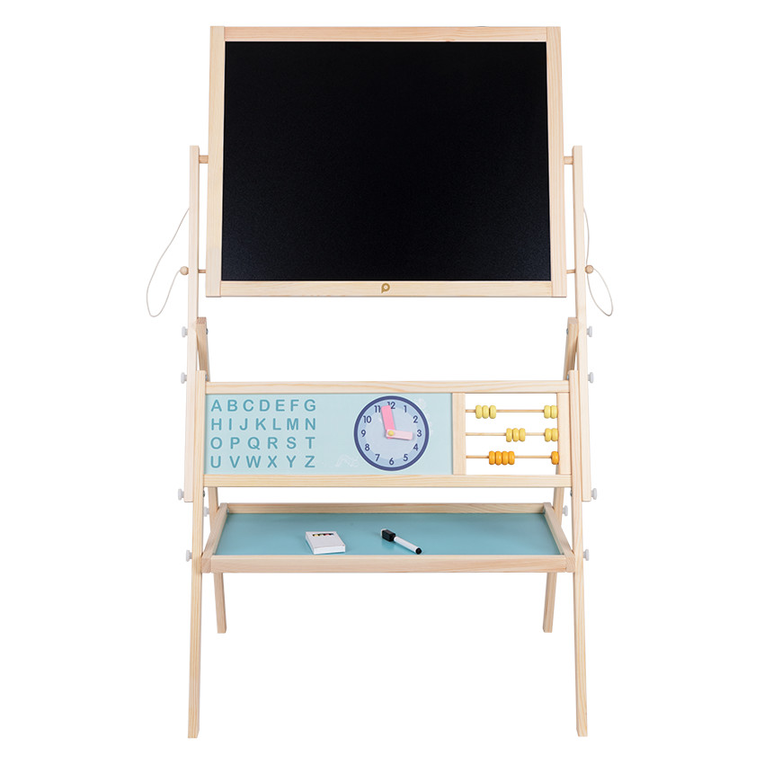 Chevalet doble cara magnético pizarra negra y pizarra blanca 