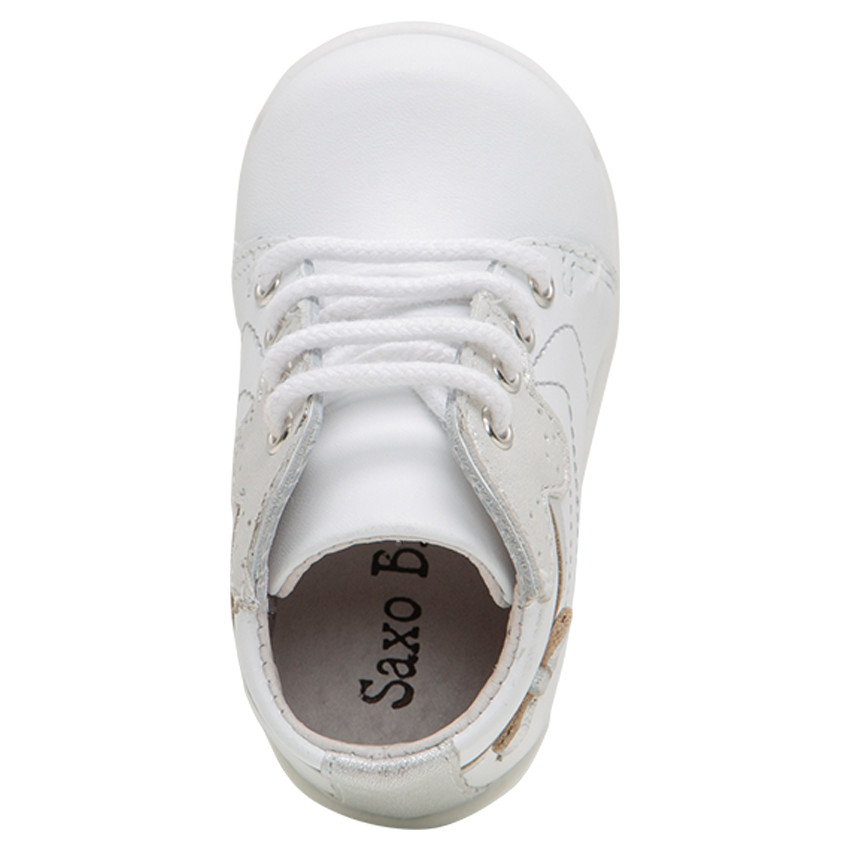 Botines de piel con aplicaciones plateadas 