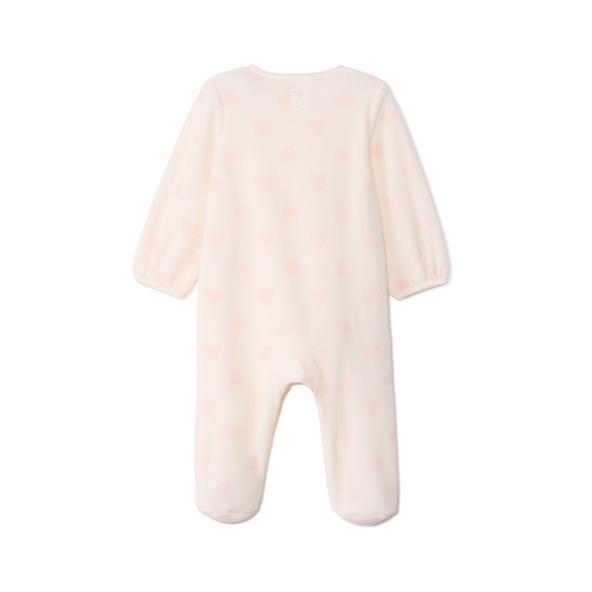Pelele de terciopelo con estampado de corazones para bebé niña  Additional Pelele de terciopelo con estampado de corazones para bebé niña