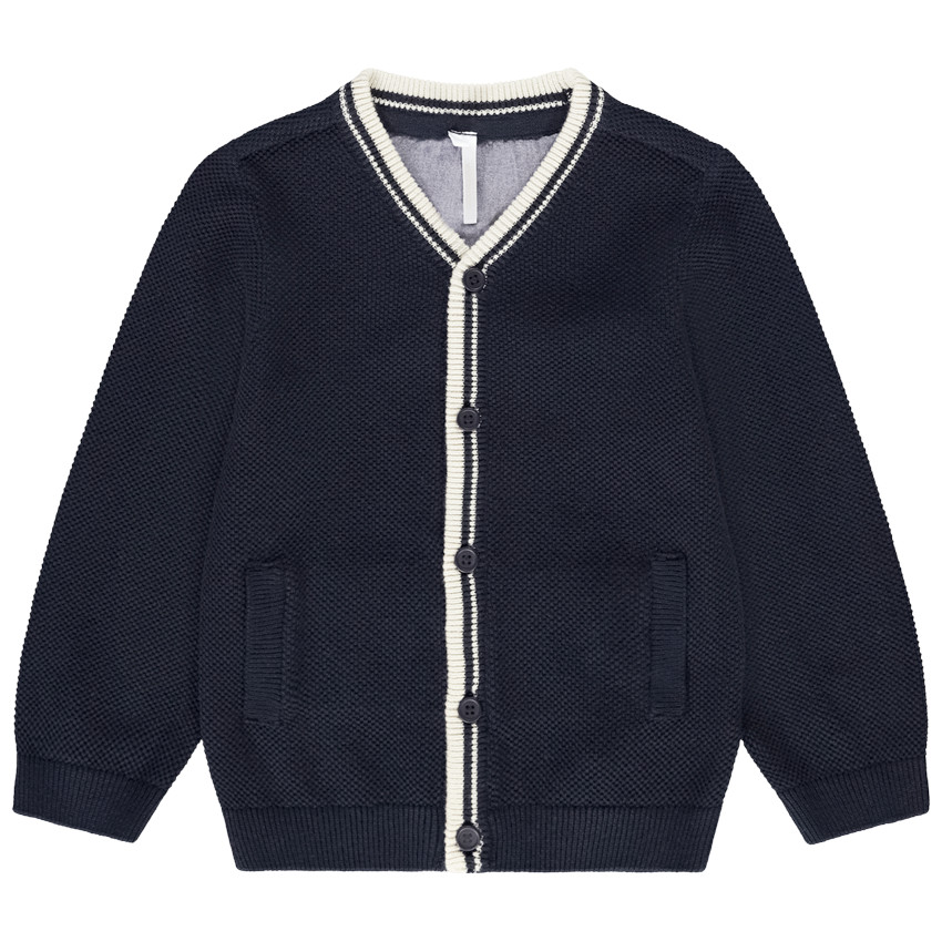 Gilet de punto en chambray para bebé niño  Additional Gilet de punto en chambray para bebé niño