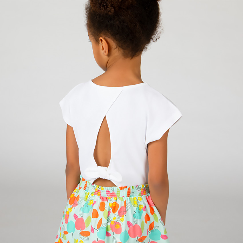 Robe en jersey 2 en 1 imprimé fruits pour fille 