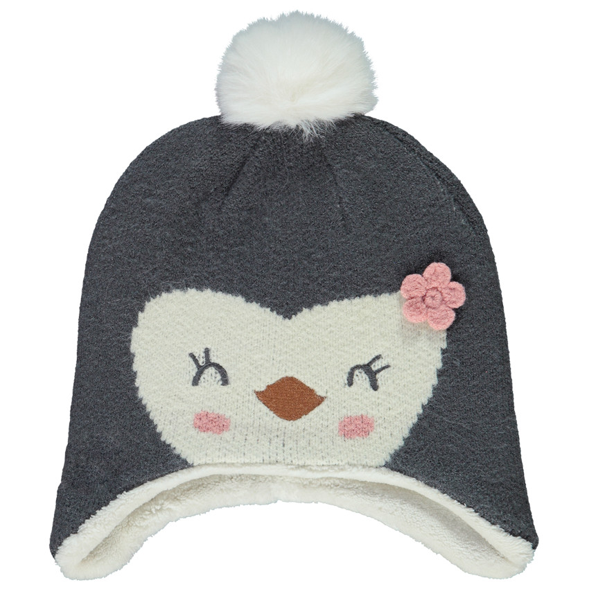 Bonnet de punto fantasía para bebé niña 