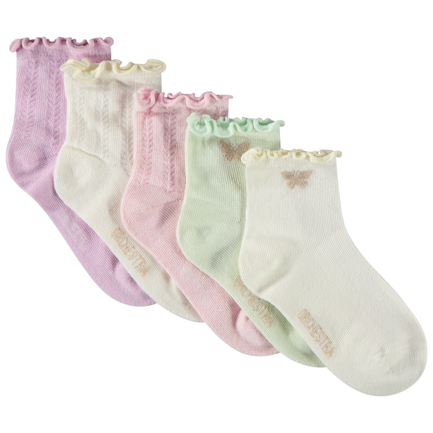 Pack de 5 pares de calcetines de fantasía para niña 