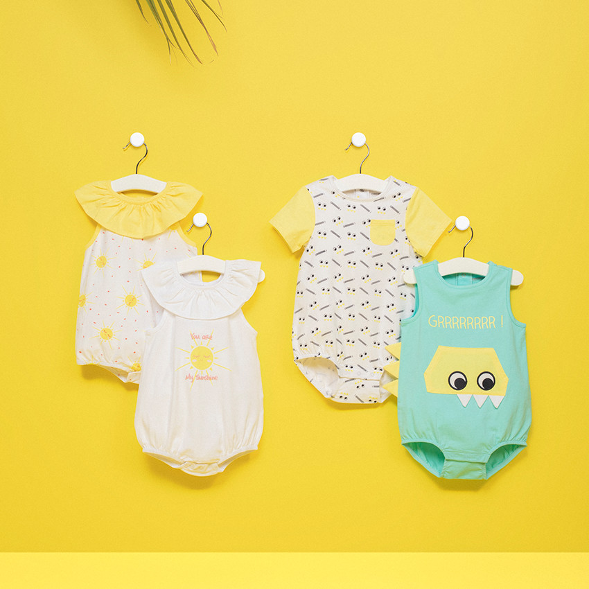 Juego de 2 monos cortos con dibujos de monstruos 