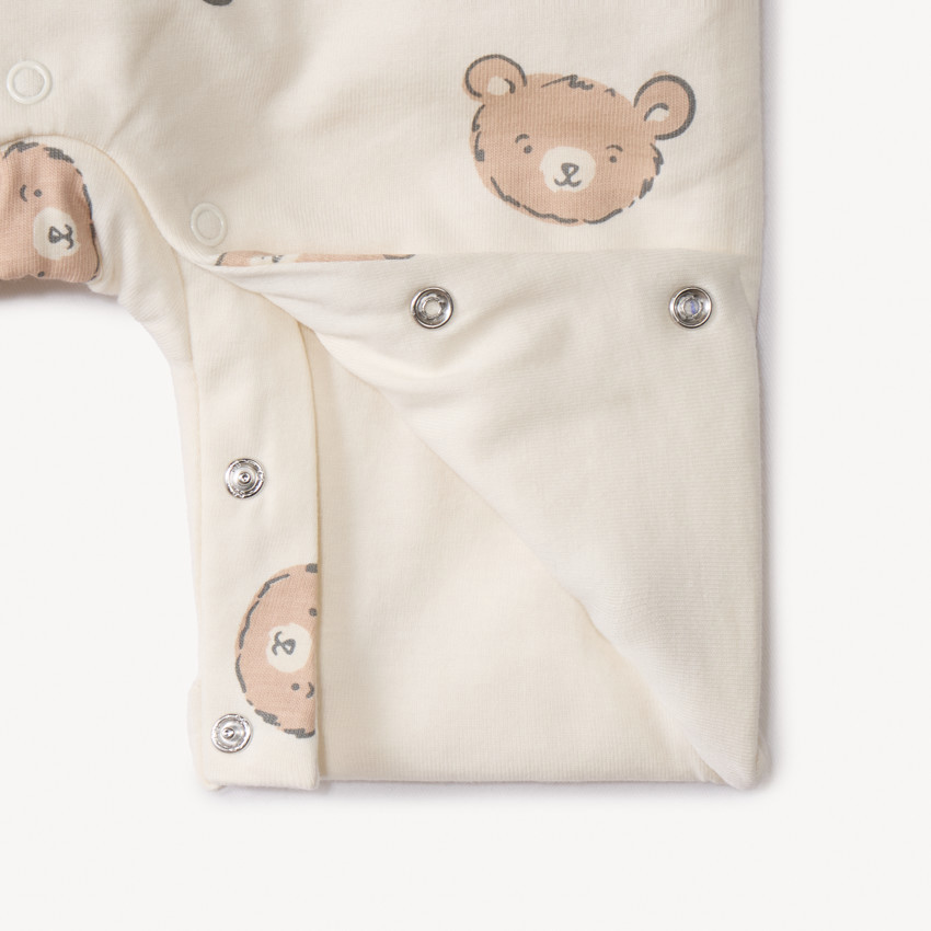 Conjunto de 2 piezas con peto estampado de ositos para bebé 