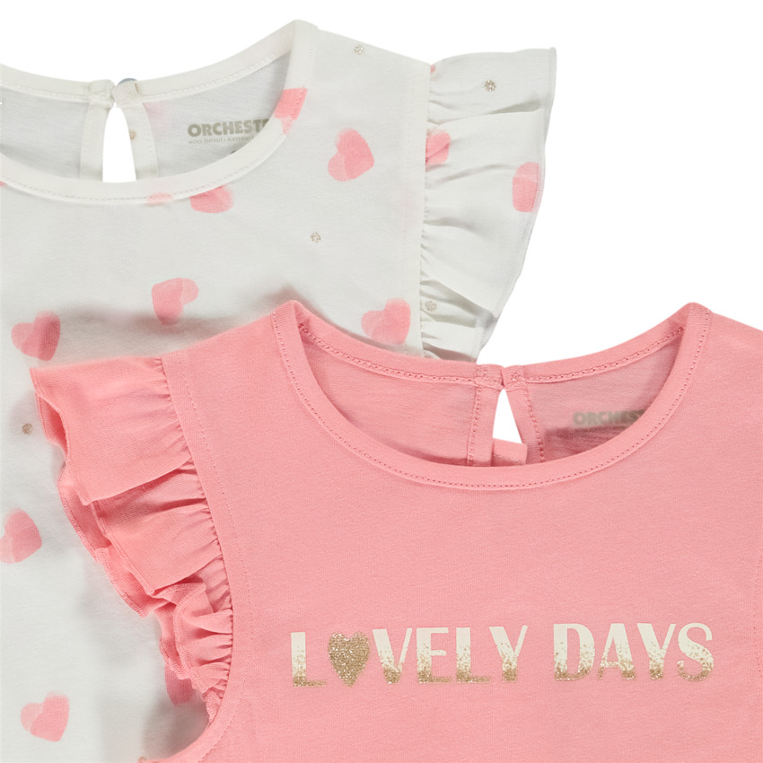 Lote de camisetas de manga corta fantasía para bebé niña 