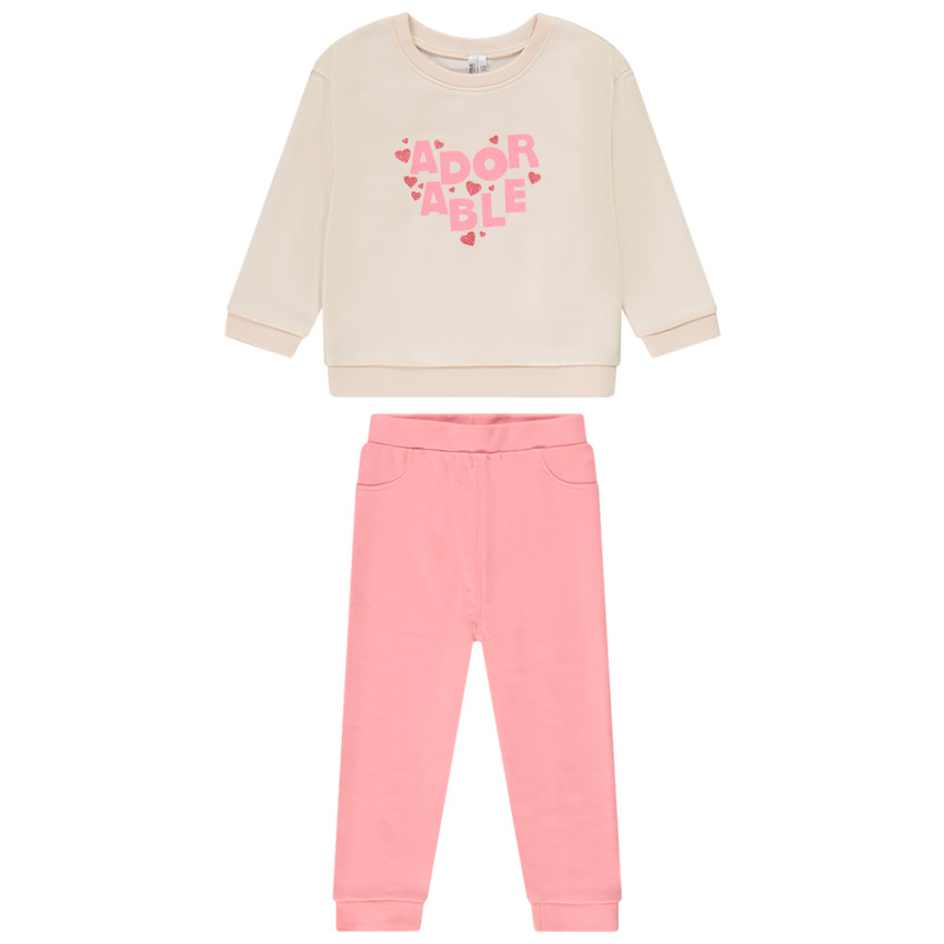 Conjunto jogging de felpa con estampado de corazones para bebé niña  Additional Conjunto jogging de felpa con estampado de corazones para bebé niña