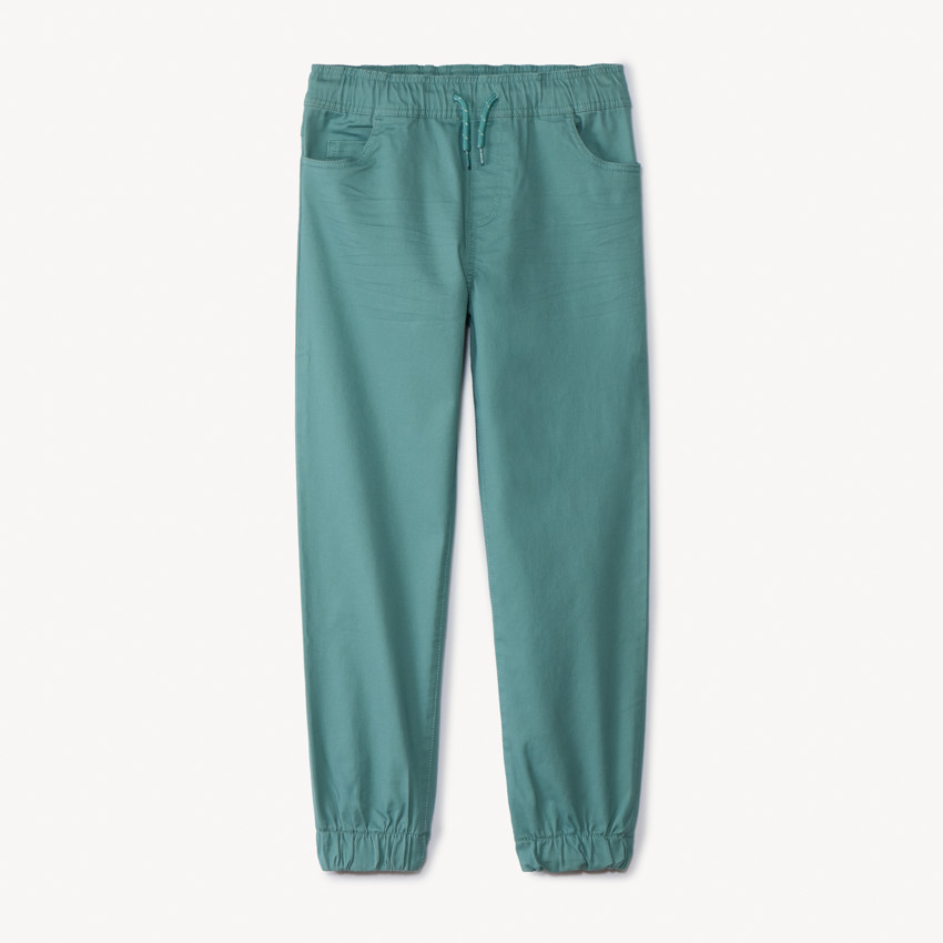 Pantalón jogger liso de twill para niño 