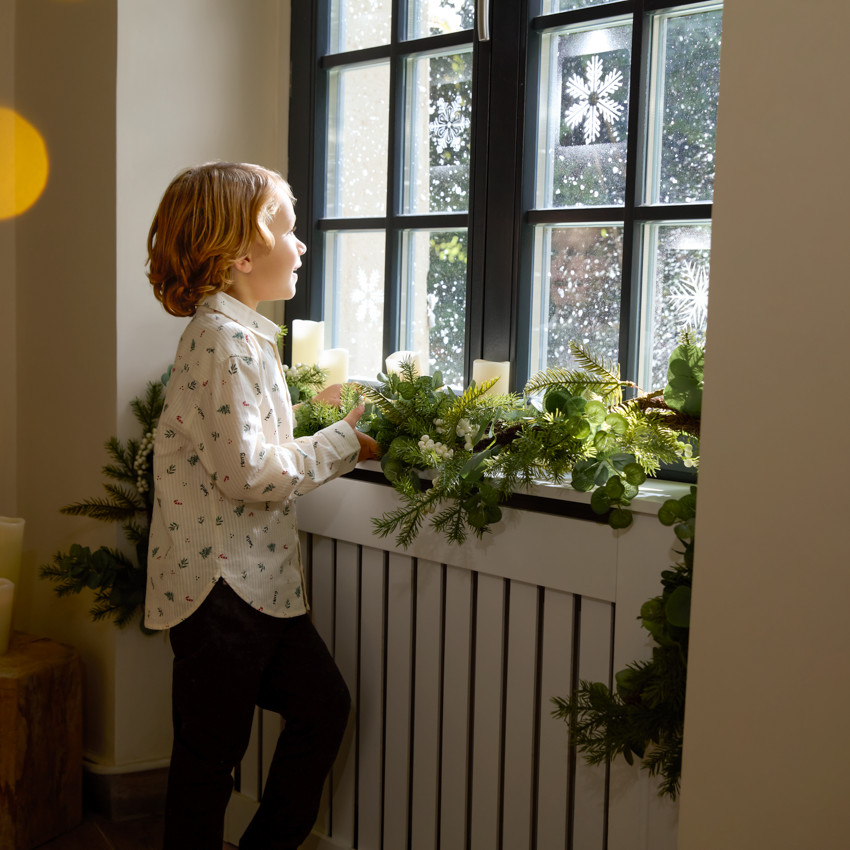 Chemise manches longues imprimé Noël pour garçon 