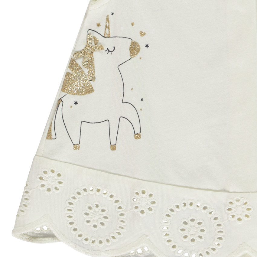 Conjunto 2 piezas unicornio con detalles brillantes para bebé niña 