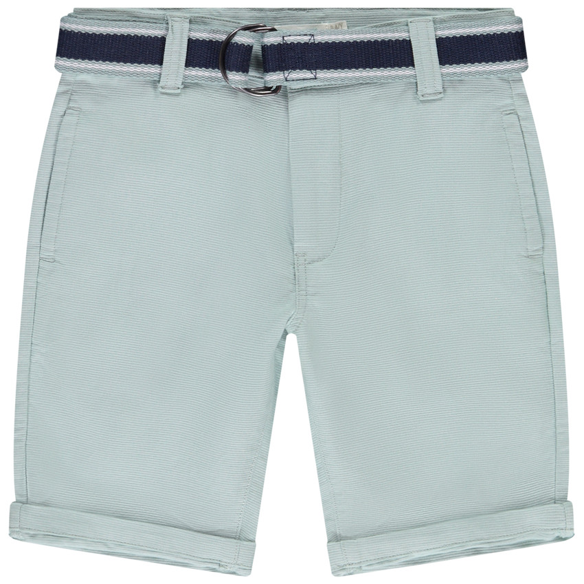 Bermuda con cinturón de tela efecto armadura para niño  Additional Bermuda con cinturón de tela efecto armadura para niño