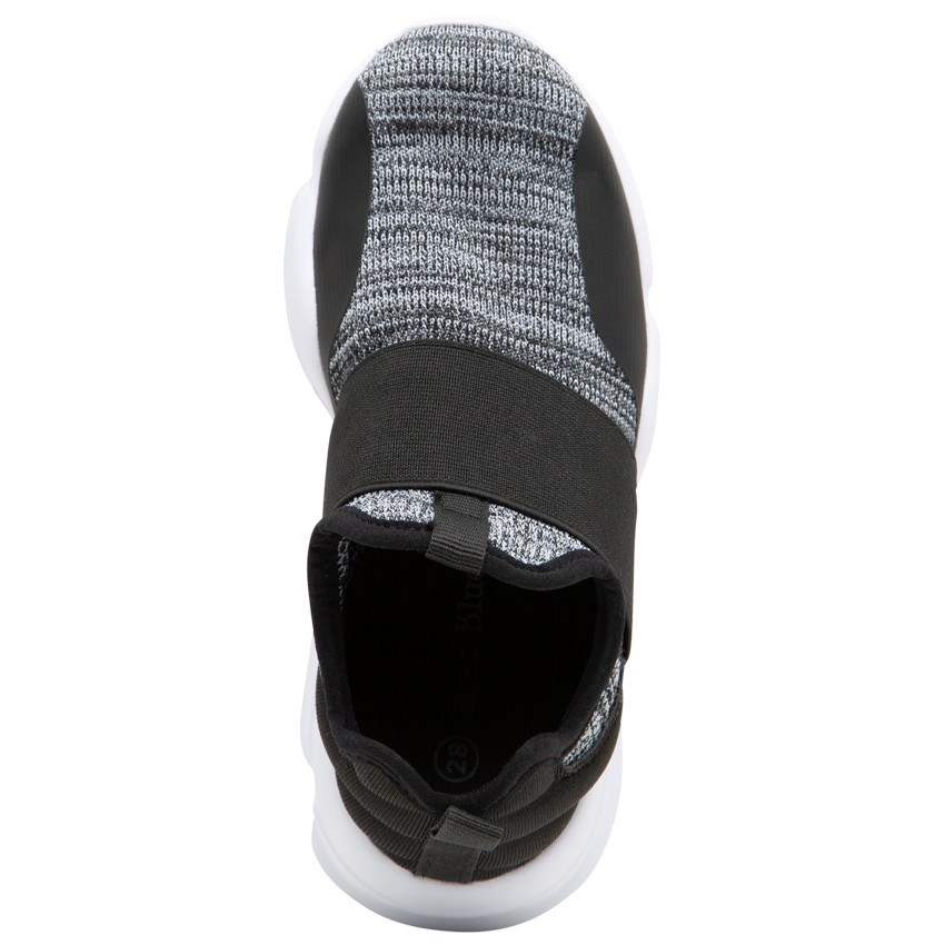 Zapatillas jaspeadas con gran elástico sin cordones 