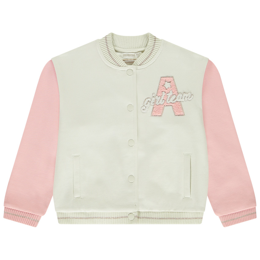 Chaqueta Teddy de felpa efecto colorblock niña 