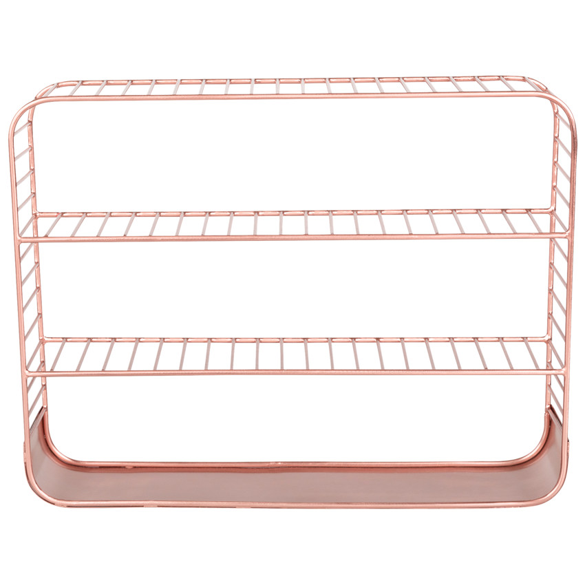 Estantería decorativa de metal rosa 