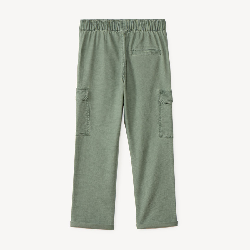 Pantalón cargo liso de tela niño 