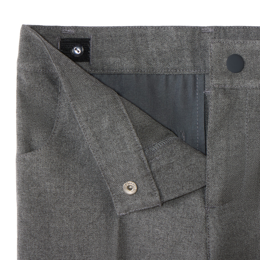 Pantalón de tela liso gris niño 