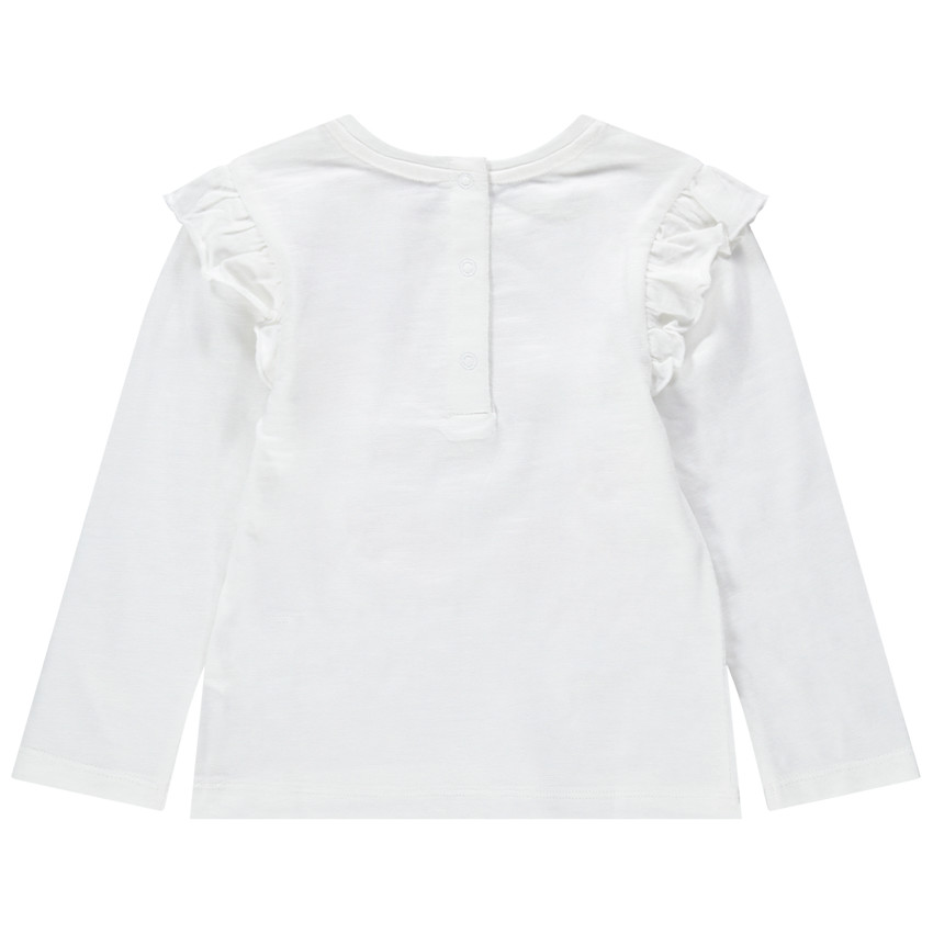 Camiseta de punto de manga larga con muñeca estampada 