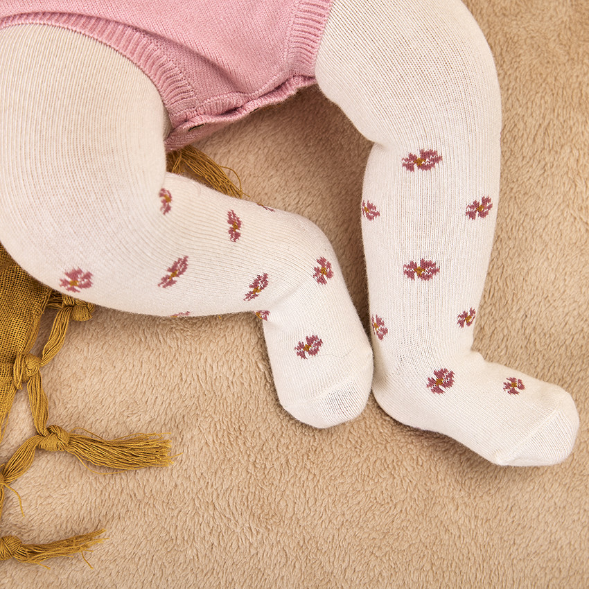 Conjunto de pelele de punto con leotardos para bebé niña 