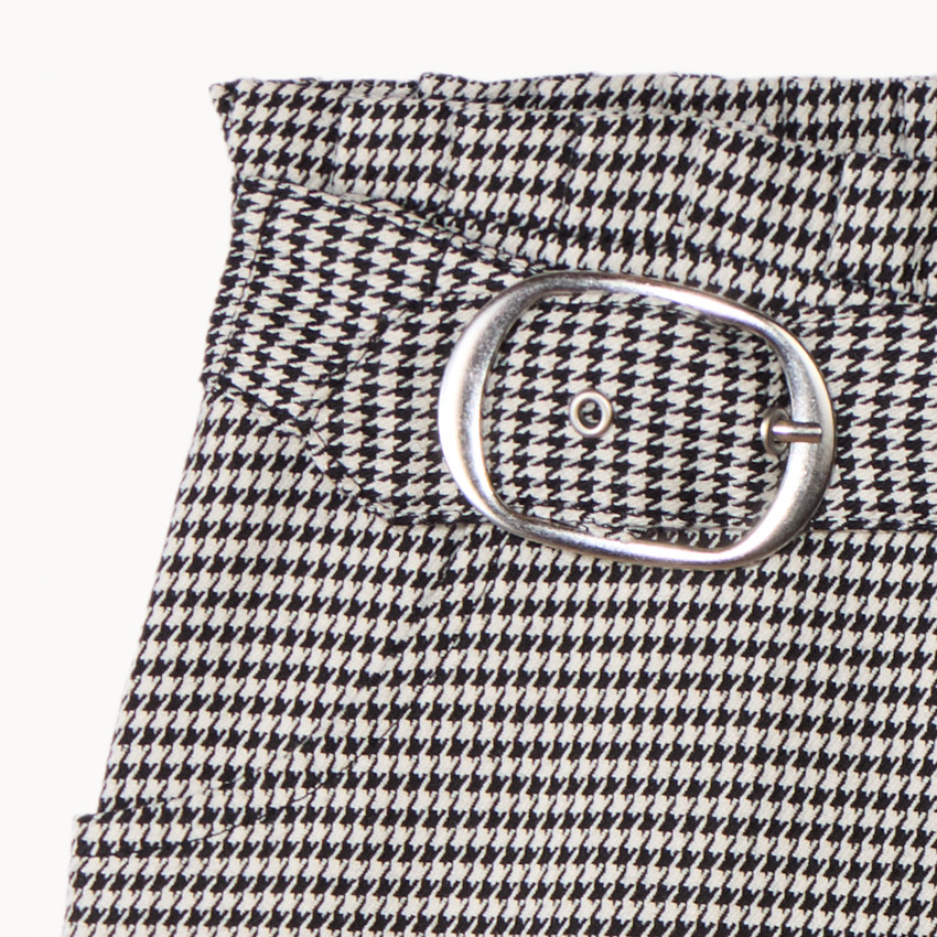 Short en pied de poule pour fille 