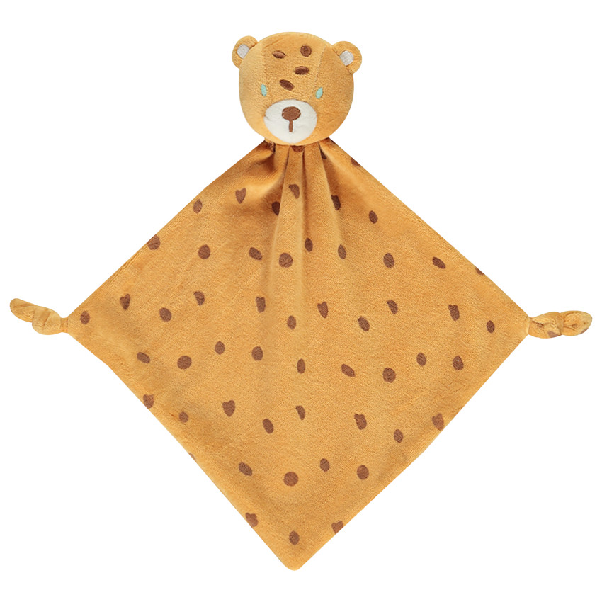 Doudou plano de leopardo en terciopelo moteado para bebé 