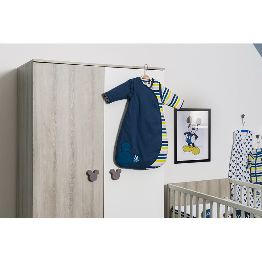 Saco de dormir con manga extraíble Disney con silueta de Mickey bordado 