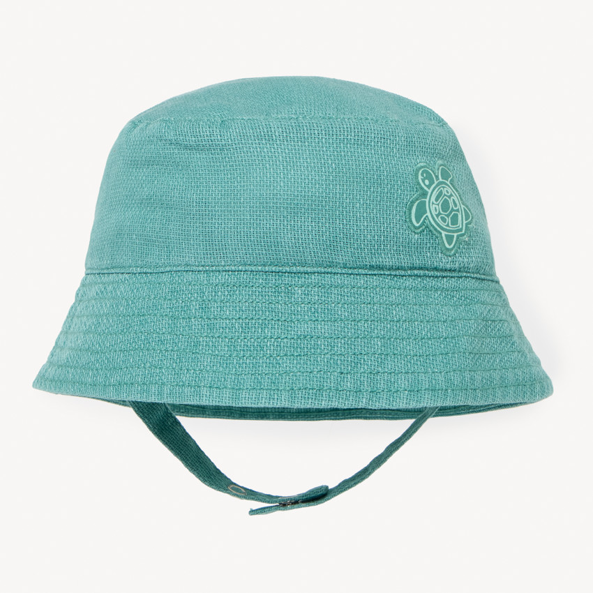 Gorro liso con bordado de tortuga para bebé niño 