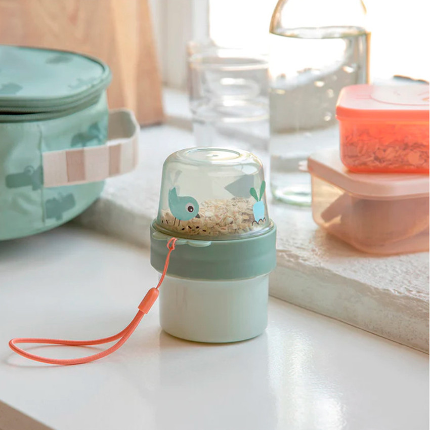 Fiambrera doble S Birdee verde 