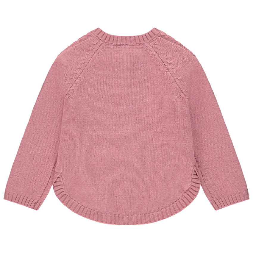 Poncho de punto trenzado para bebé niña 