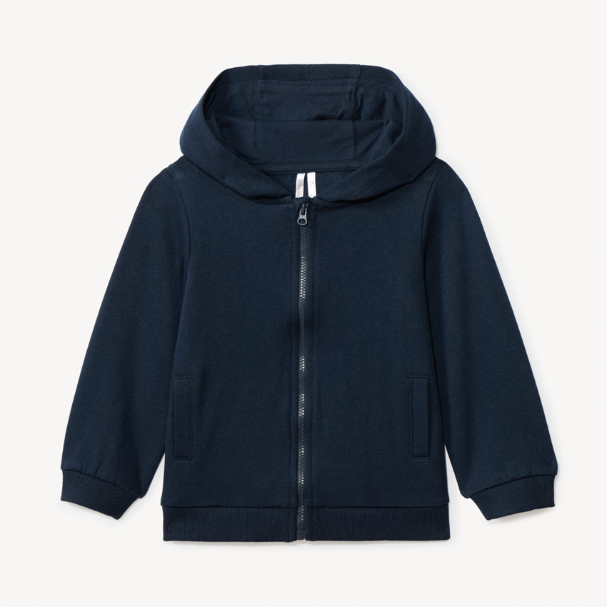 Chaleco de felpa liso con capucha para bebé niño 