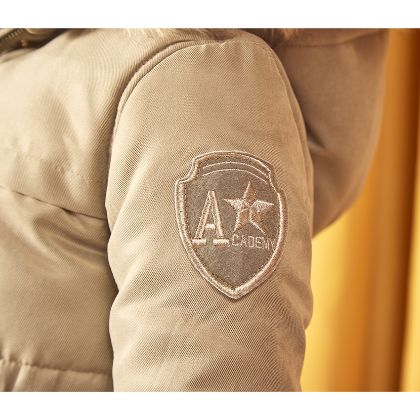 Parka impermeable con capucha y efecto de pelo sintético para niña 