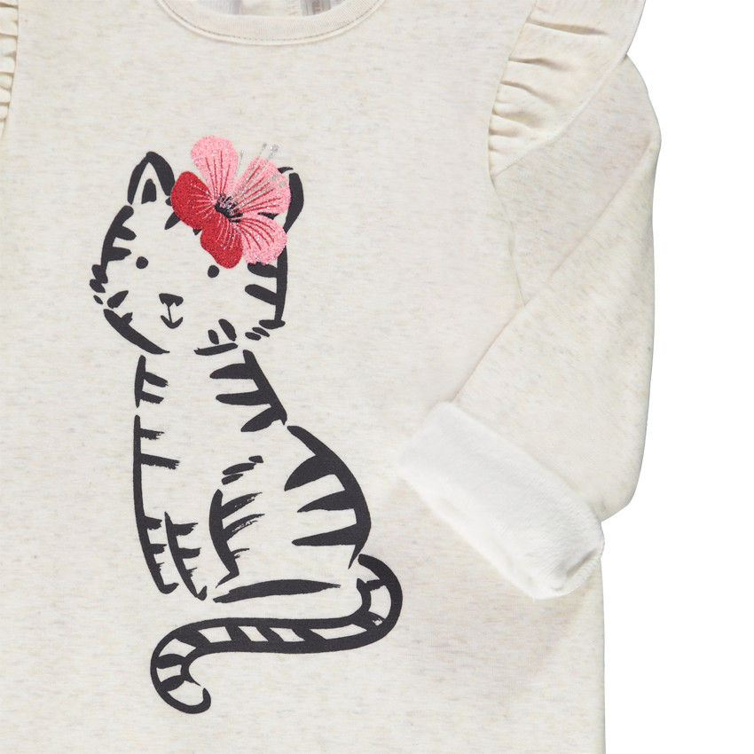 Pelele de punto con estampado de gato para bebé niña Main Pelele de punto con estampado de gato para bebé niña