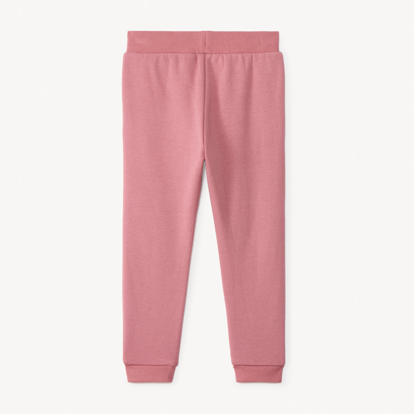Pantalón jogging de felpa liso para niña 