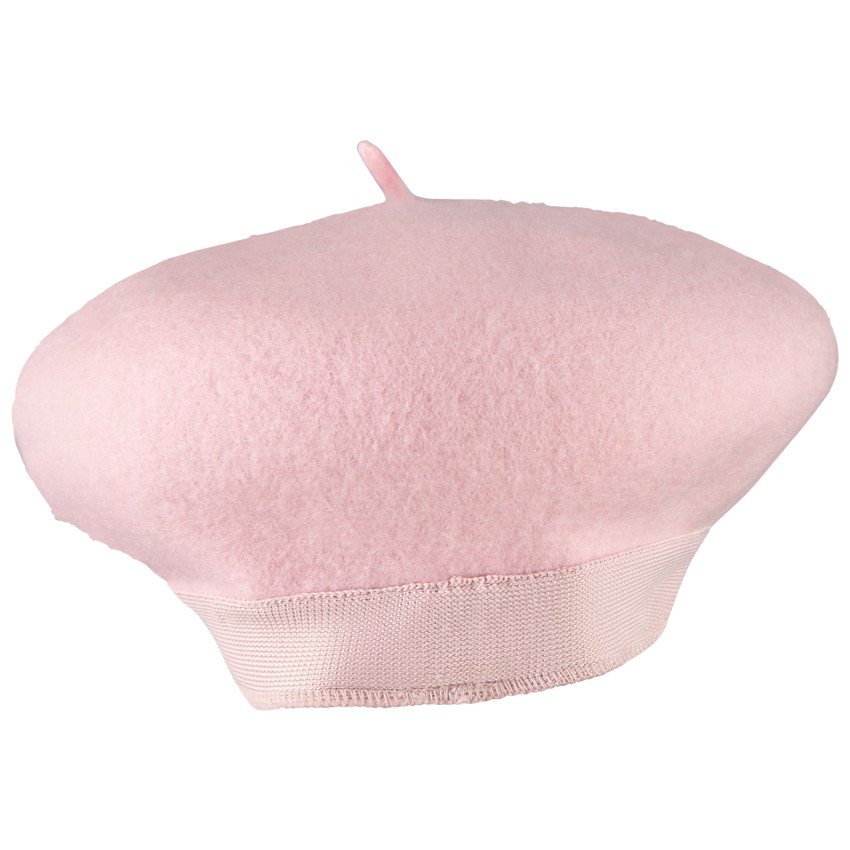 Béret de fieltro rosa claro para niña 
