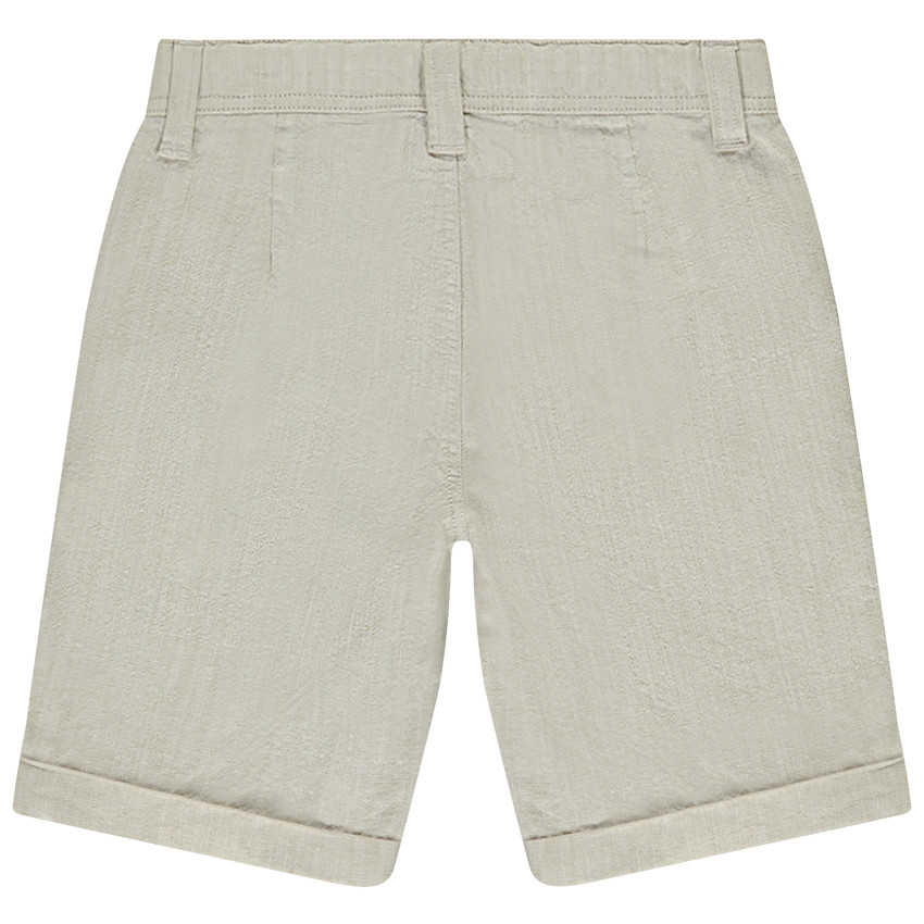 Bermudas uni en tela tejida para niño 