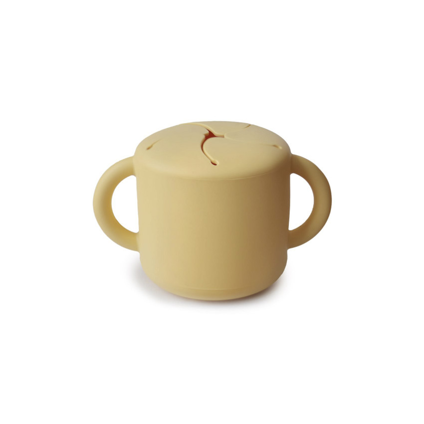 TAZA PARA SNACK SILICONA SOLID PALE DAFFODIL 8.5x8.5x14.5 CM 