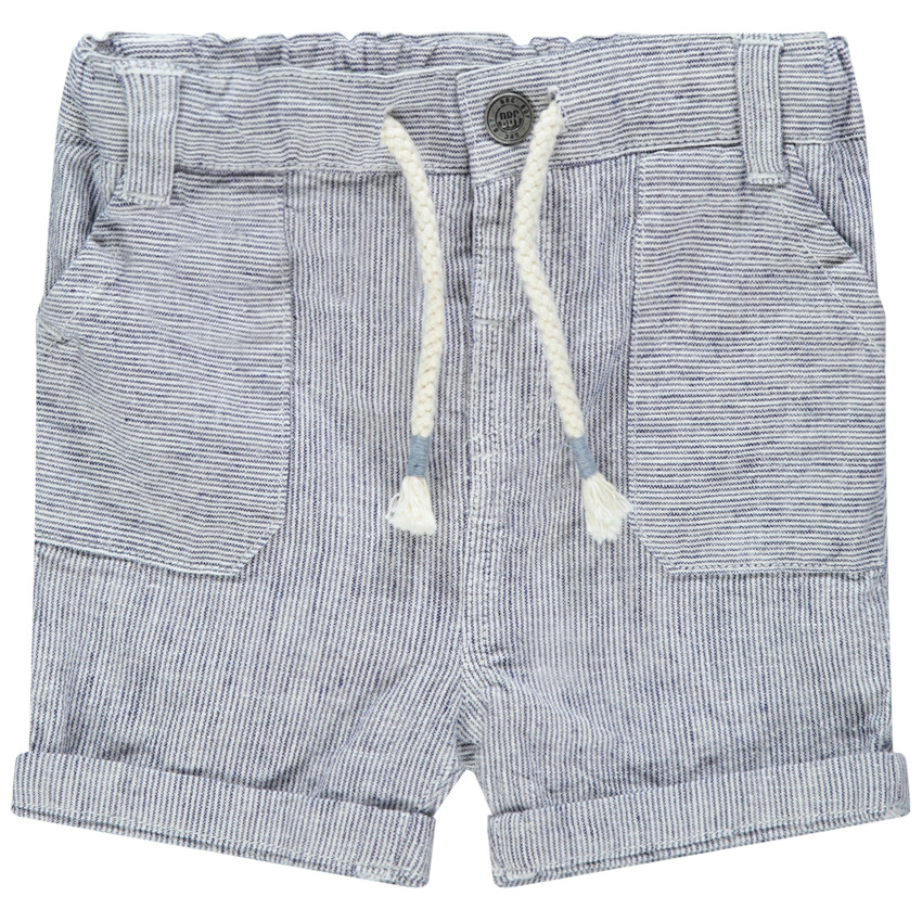 Bermuda a rayas con bolsillos 