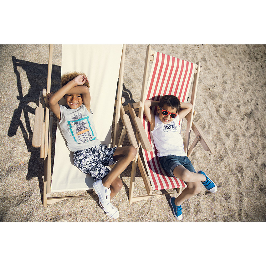 Bermudas de algodón con estampado vegetal para niño 