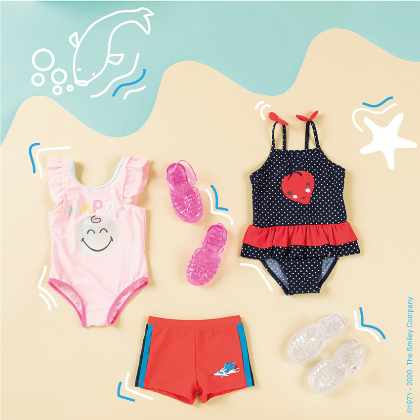 Bañador  con estampado Smiley 