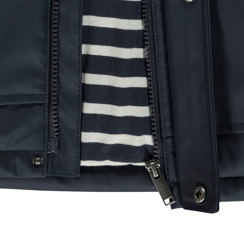 Parka goma acolchada estilo encerado para niño 