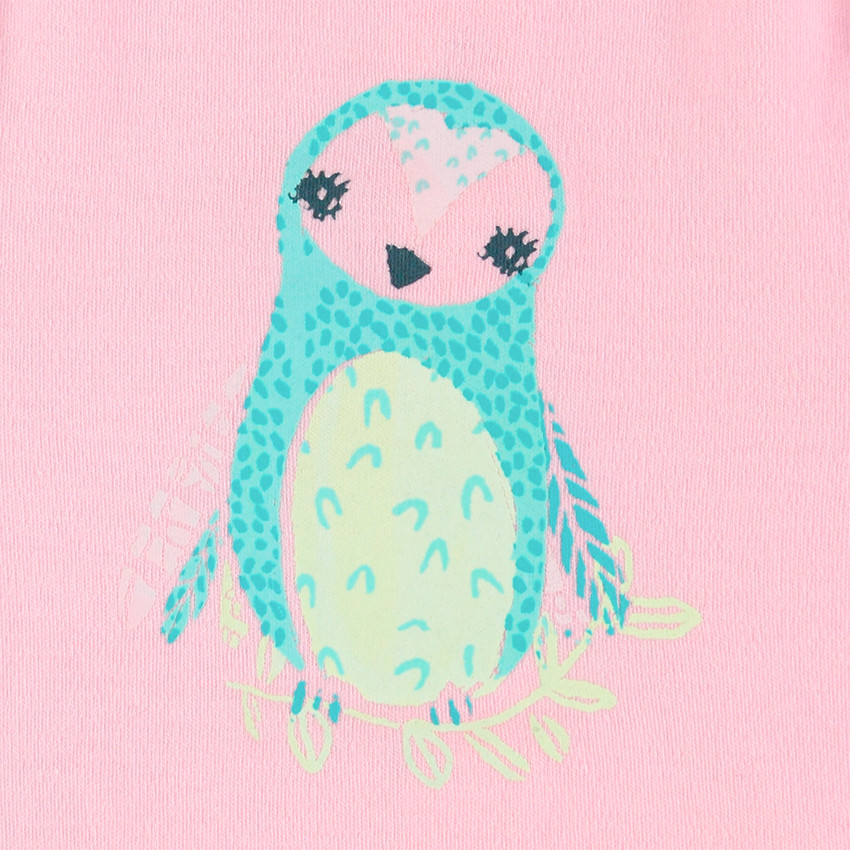 Juego de 2 pijamas de punto liso con estampado de lechuza  Additional Juego de 2 pijamas de punto liso con estampado de lechuza