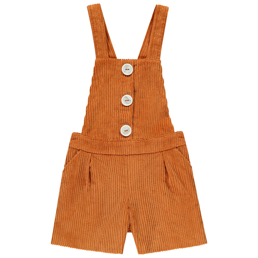 Pelele corto de terciopelo para niña 