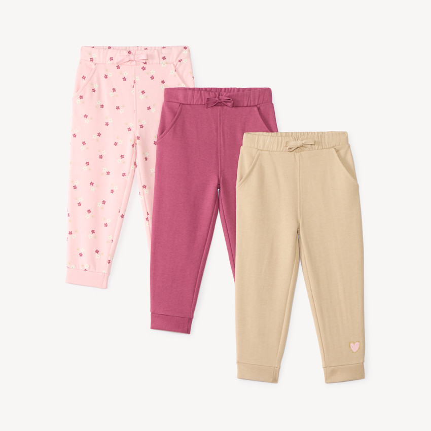 Lote de 3 pantalones de chándal para niña bebé 