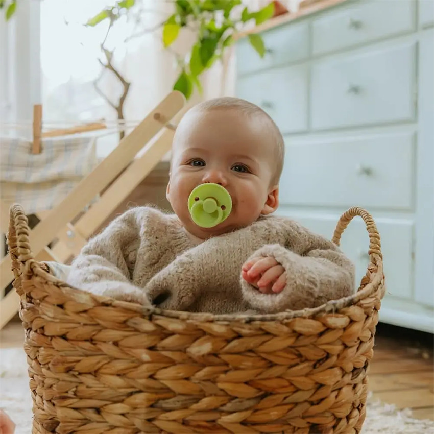 Lote de 2 chupetes de silicona 6-18M Rope Green Tea/Powder Blue 