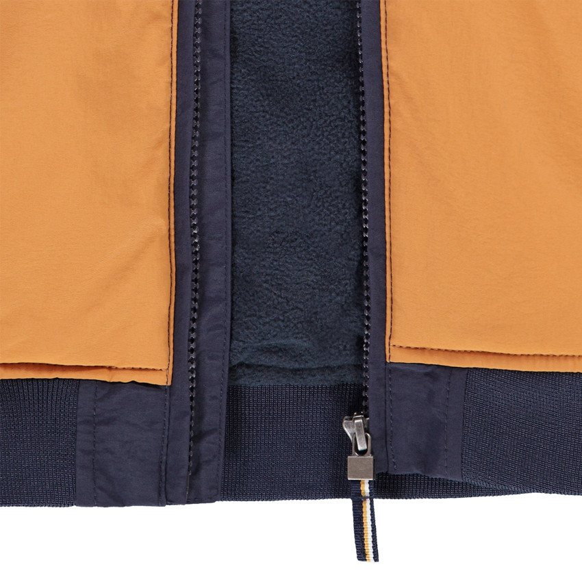 Coupe-vent color block en twill avec doublure micropolaire pour garçon Main Coupe-vent color block en twill avec doublure micropolaire pour garçon